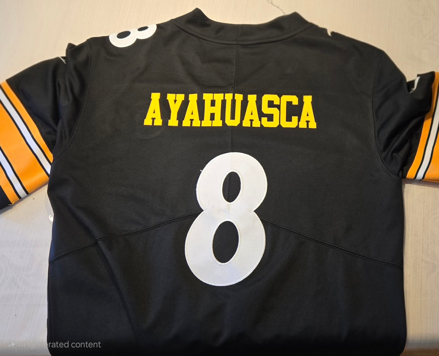 Pittsburgh Football Ayahuasca Name Letters for Number 8 Jersey